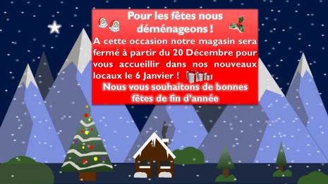 FERMETURE DECEMBRE 2019